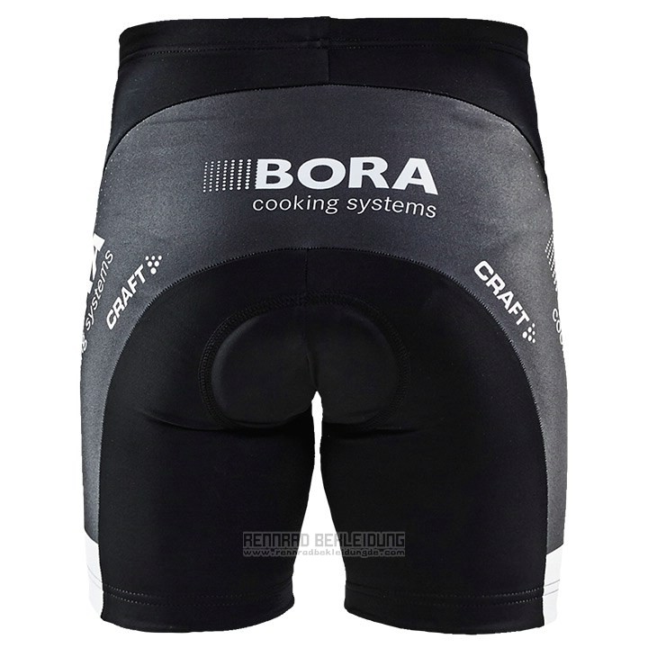 2018 Fahrradbekleidung Bora Shwarz Trikot Kurzarm und Tragerhose